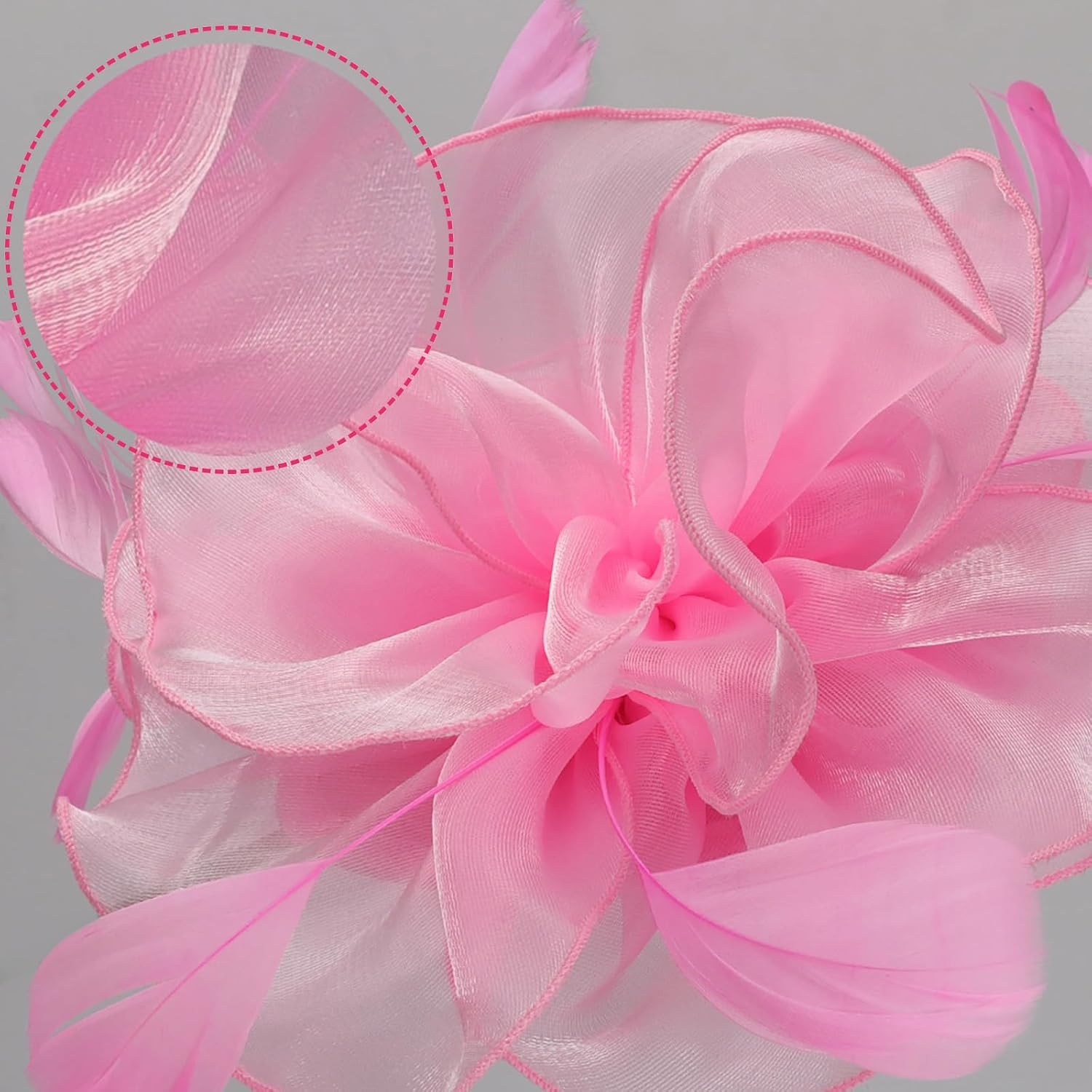 image:imageDRESHOW Fascinators Hat Tea Party Headwear Ribbons Feathers on a Headband and a Clip for WomenPink a