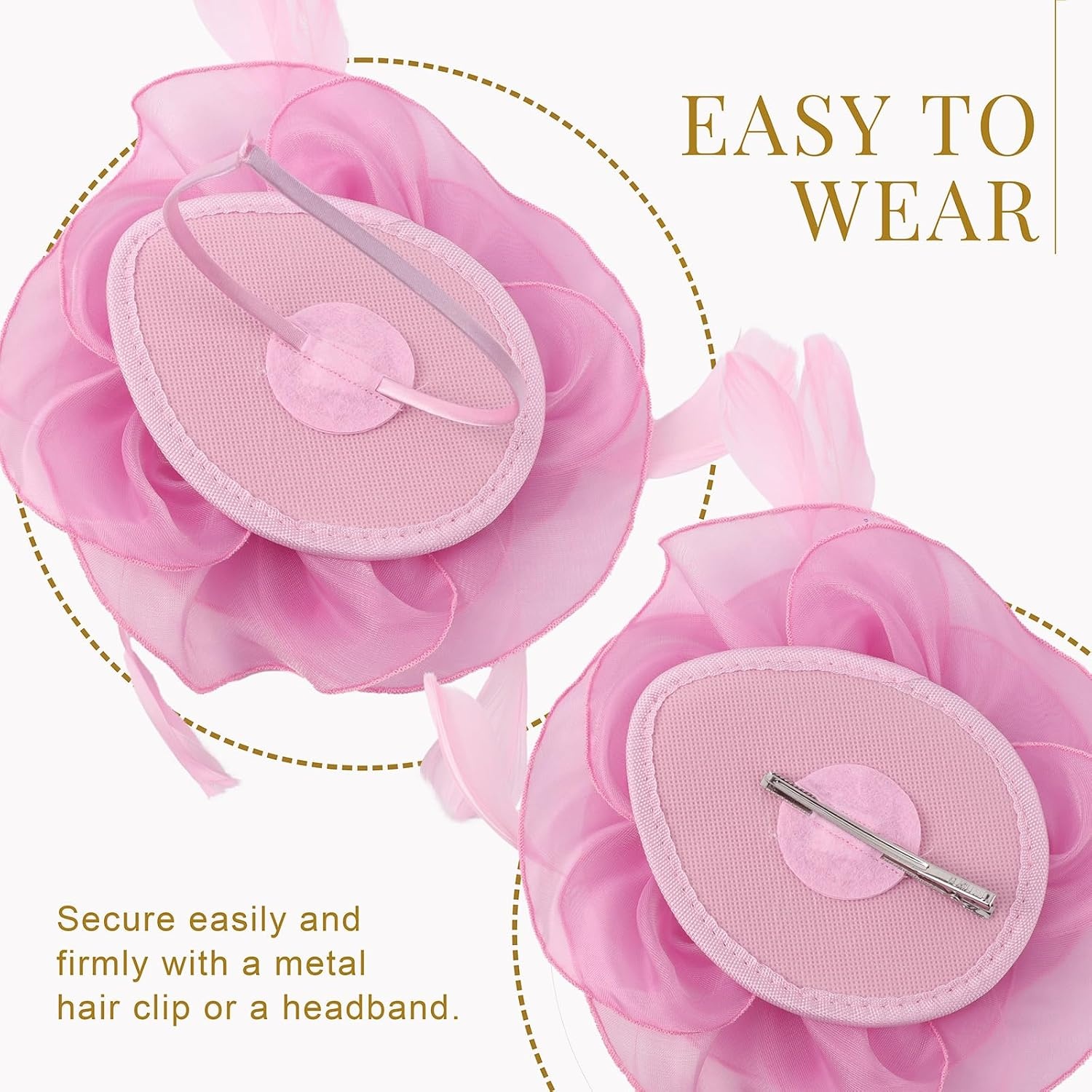 image:imageDRESHOW Fascinators Hat Tea Party Headwear Ribbons Feathers on a Headband and a Clip for WomenTaro Purple