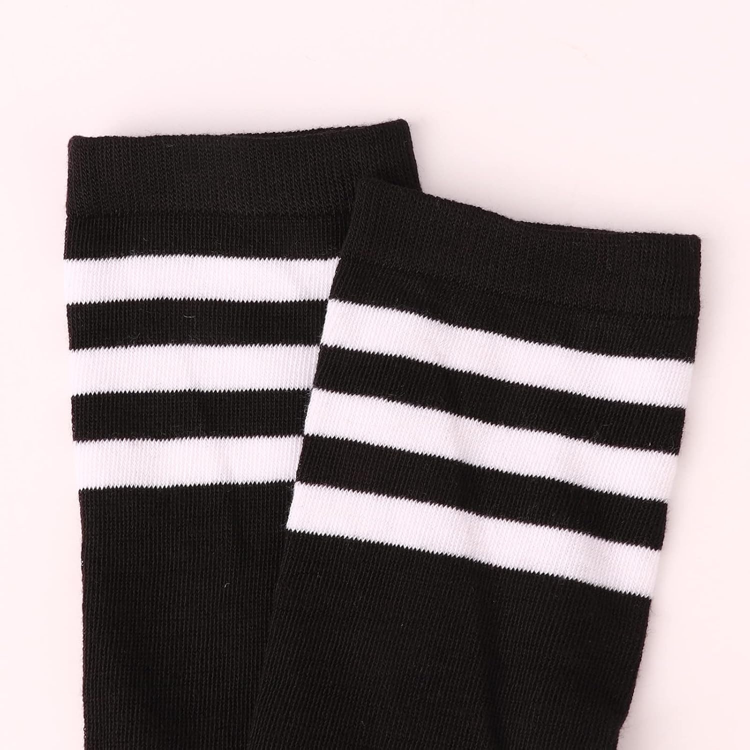 image:imageDRESHOW Womens Knee High Socks Seamless Toe Stripe Tube Knee Socks 3 Pairs3 Pairs Knee High Socks Striped Black