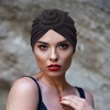DRESHOW 5 Pack Knotted Headwraps for Women African Turban Pre-Knotted Beanie Headwraps Hair Covers(5 Pack Donuts: Black)