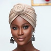 DRESHOW 5 Pack Knotted Headwraps for Women African Turban Pre-Knotted Beanie Headwraps Hair Covers(5 Pack Donuts: Ivory  Taupe  Black  Gray  Fuchsia)