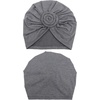 DRESHOW 5 Pack Knotted Headwraps for Women African Turban Pre-Knotted Beanie Headwraps Hair Covers(5 Pack Donuts: Ivory  Taupe  Black  Gray  Fuchsia)