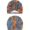 DRESHOW 5 Pack Knotted Headwraps for Women African Turban Pre-Knotted Beanie Headwraps Hair Covers(5 Pack Knotted Flower a)