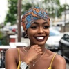 DRESHOW 5 Pack Knotted Headwraps for Women African Turban Pre-Knotted Beanie Headwraps Hair Covers(5 Pack Knotted Flower a)