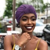 DRESHOW 5 Pack Knotted Headwraps for Women African Turban Pre-Knotted Beanie Headwraps Hair Covers(5 Pack Knotted: Khaki/Purple/Teal/Grey/Black)