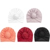DRESHOW 5 Pack Knotted Headwraps for Women African Turban Pre-Knotted Beanie Headwraps Hair Covers(5 Pcs Donut Flower: Gorgeous)