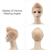 DRESHOW 5 Pack Knotted Headwraps for Women African Turban Pre-Knotted Beanie Headwraps Hair Covers(5 Pcs Donut Flower: Gorgeous a)