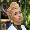 DRESHOW 5 Pack Knotted Headwraps for Women African Turban Pre-Knotted Beanie Headwraps Hair Covers(5 Pcs Donut Flower: Gorgeous a)