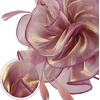 DRESHOW Fascinators Hat Tea Party Headwear Ribbons Feathers on a Headband and a Clip for Women(1 Pc: Dusty Rose With Gold Shimmer)