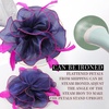 DRESHOW Fascinators Hat Tea Party Headwear Ribbons Feathers on a Headband and a Clip for Women(8.2″ / Navy Blue & Hot Pink)