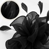 DRESHOW Fascinators Hat Tea Party Headwear Ribbons Feathers on a Headband and a Clip for Women(Black)
