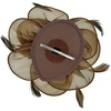 DRESHOW Fascinators Hat Tea Party Headwear Ribbons Feathers on a Headband and a Clip for Women(Brown)