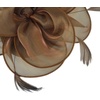 DRESHOW Fascinators Hat Tea Party Headwear Ribbons Feathers on a Headband and a Clip for Women(Brown)