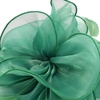 DRESHOW Fascinators Hat Tea Party Headwear Ribbons Feathers on a Headband and a Clip for Women(Dark Green)