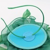 DRESHOW Fascinators Hat Tea Party Headwear Ribbons Feathers on a Headband and a Clip for Women(Dark Green)