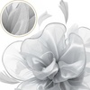 DRESHOW Fascinators Hat Tea Party Headwear Ribbons Feathers on a Headband and a Clip for Women(Gray)
