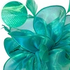 DRESHOW Fascinators Hat Tea Party Headwear Ribbons Feathers on a Headband and a Clip for Women(Green)