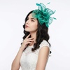 DRESHOW Fascinators Hat Tea Party Headwear Ribbons Feathers on a Headband and a Clip for Women(Green)