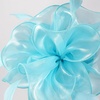 DRESHOW Fascinators Hat Tea Party Headwear Ribbons Feathers on a Headband and a Clip for Women(Light Blue)