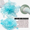 DRESHOW Fascinators Hat Tea Party Headwear Ribbons Feathers on a Headband and a Clip for Women(Light Blue)
