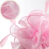 DRESHOW Fascinators Hat Tea Party Headwear Ribbons Feathers on a Headband and a Clip for Women(Light Pink)