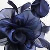 DRESHOW Fascinators Hat Tea Party Headwear Ribbons Feathers on a Headband and a Clip for Women(Navy)