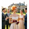 DRESHOW Fascinators Hat Tea Party Headwear Ribbons Feathers on a Headband and a Clip for Women(Orange)