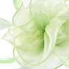 DRESHOW Fascinators Hat Tea Party Headwear Ribbons Feathers on a Headband and a Clip for Women(Pea Green)