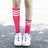 DRESHOW Women’s Knee High Socks Seamless Toe Stripe Tube Knee Socks 3 Pairs(3 Pairs Knee High: Fuchsia)