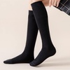 DRESHOW Women’s Knee High Socks Seamless Toe Stripe Tube Knee Socks 3 Pairs(3 Pairs Knee High Socks: Black)