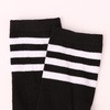 DRESHOW Women’s Knee High Socks Seamless Toe Stripe Tube Knee Socks 3 Pairs(3 Pairs Striped Knee High: Black  White  Navy Blue)