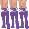 3 Pairs Knee High: Purple