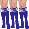 3 Pairs Knee High: Sapphire Blue