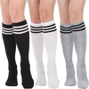 3 Pairs Knee High: White  Light Grey  Black