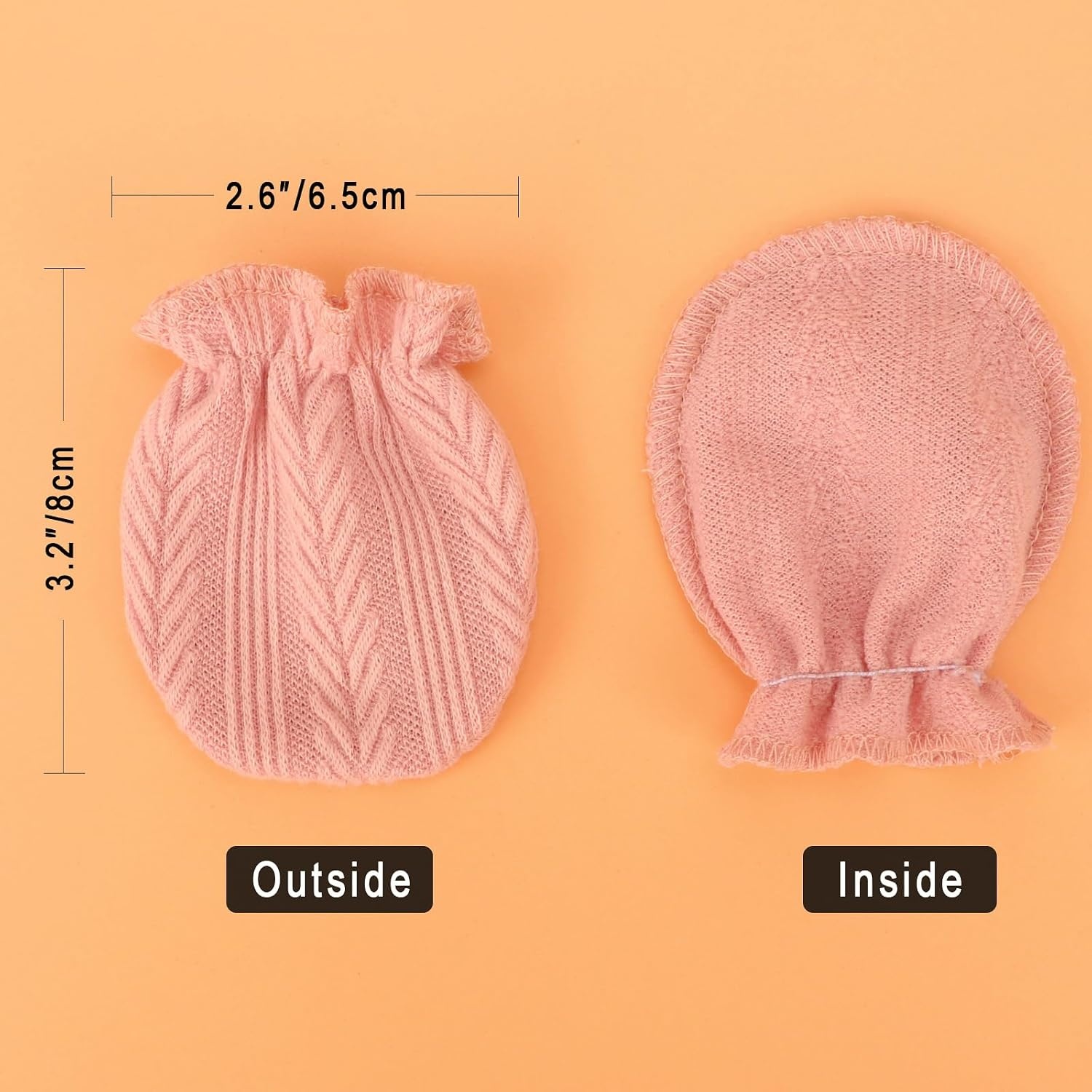 image:imageBQUBO Newborn Receiving Blankets Cotton Warm Sleepsack with Mittens amp Bow Hats Hospital Baby Swaddling Shower Gift3 Set Plain Bow Hat Mitten Blanket J