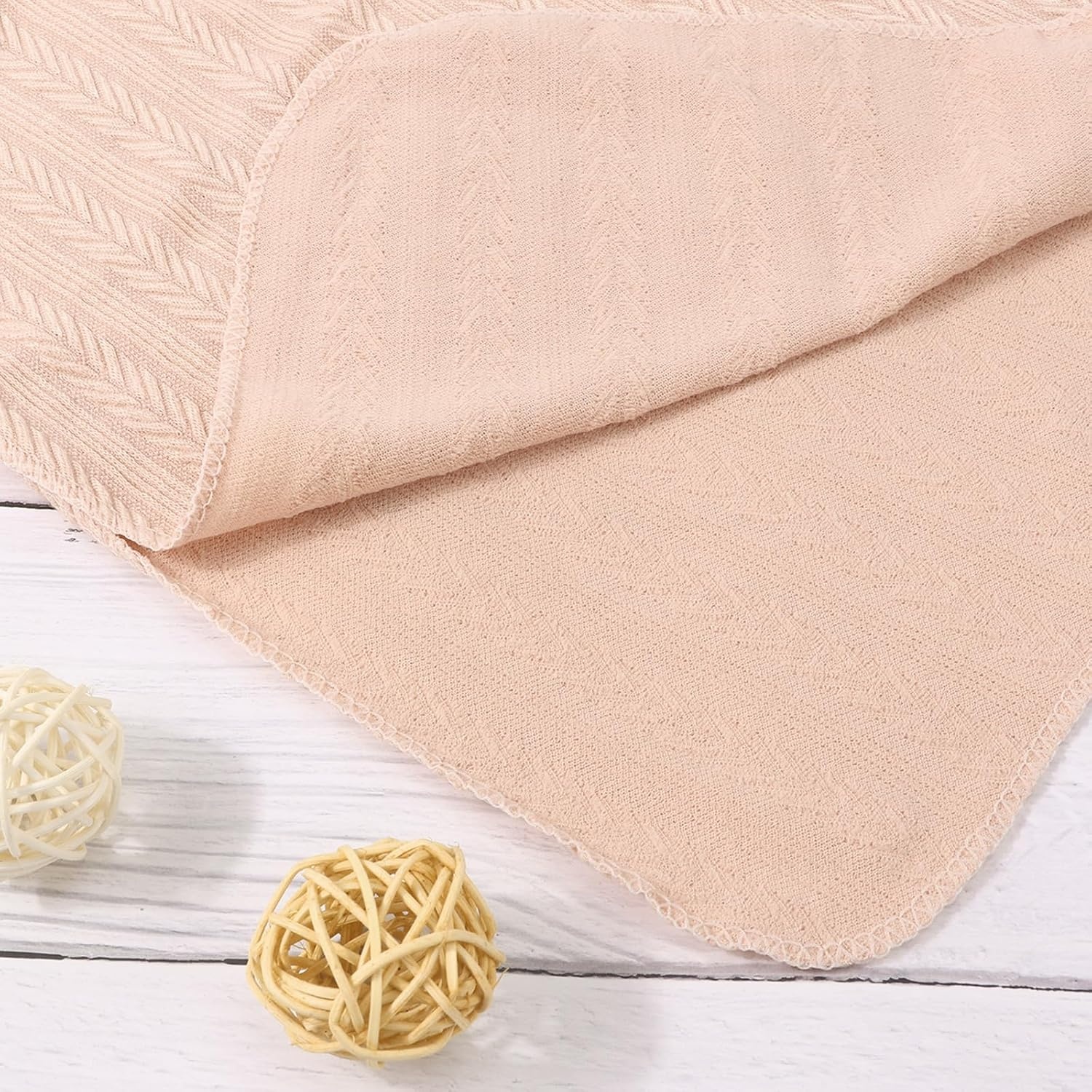 image:imageBQUBO Newborn Receiving Blankets Cotton Warm Sleepsack with Mittens amp Bow Hats Hospital Baby Swaddling Shower Gift3 Set Plain Bow Hat Mitten Blanket E