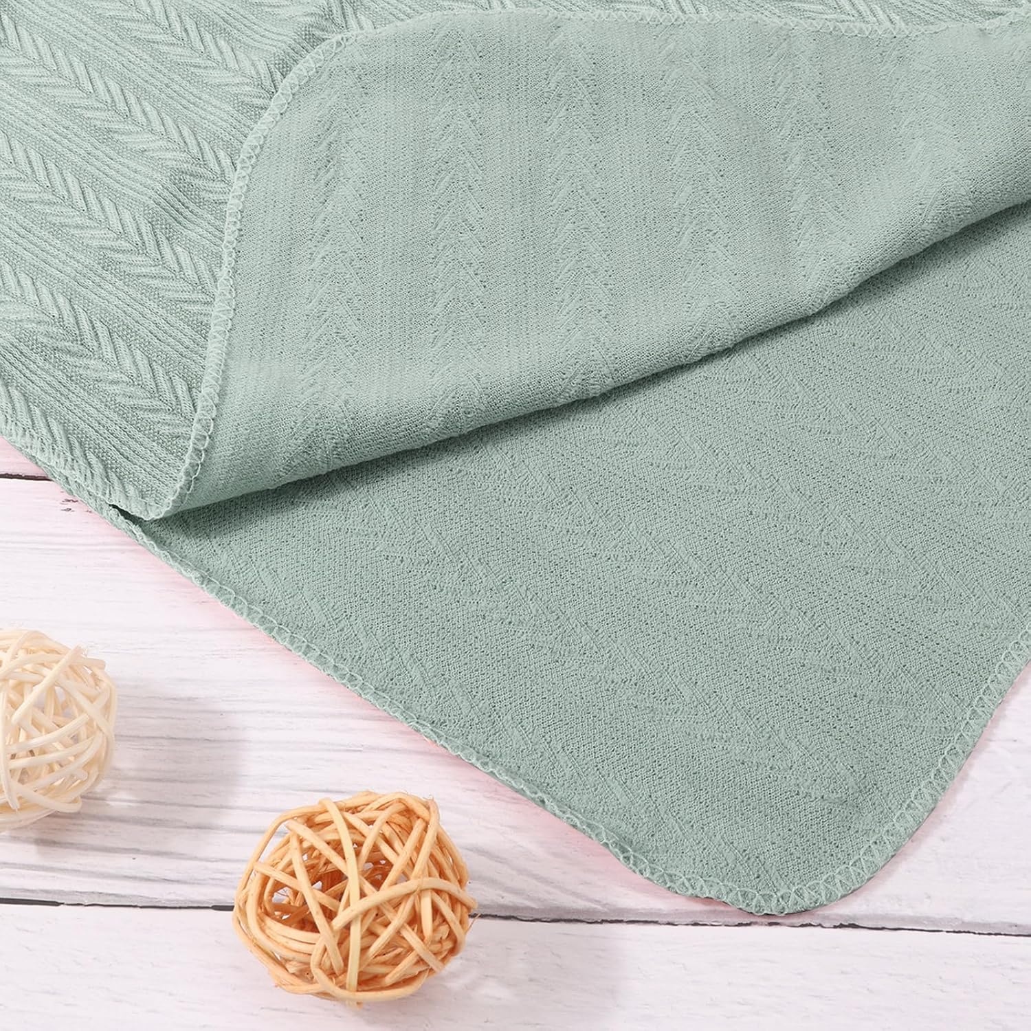 image:imageBQUBO Newborn Receiving Blankets Cotton Warm Sleepsack with Mittens amp Bow Hats Hospital Baby Swaddling Shower Gift3 Set Plain Bow Hat Mitten Blanket I