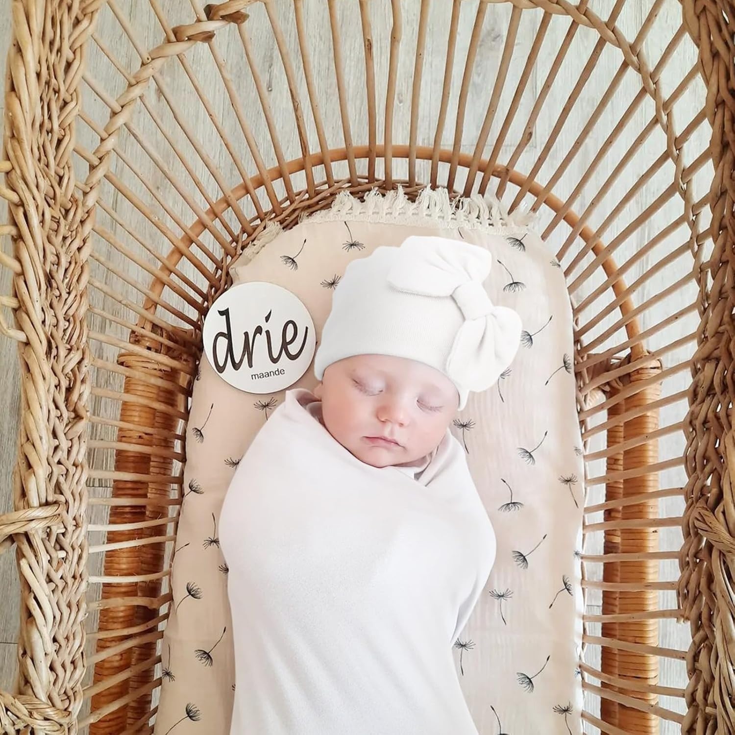 image:imageBQUBO Newborn Receiving Blankets Cotton Warm Sleepsack with Mittens amp Bow Hats Hospital Baby Swaddling Shower Gift3 Set Plain Hats Mittens Blankets