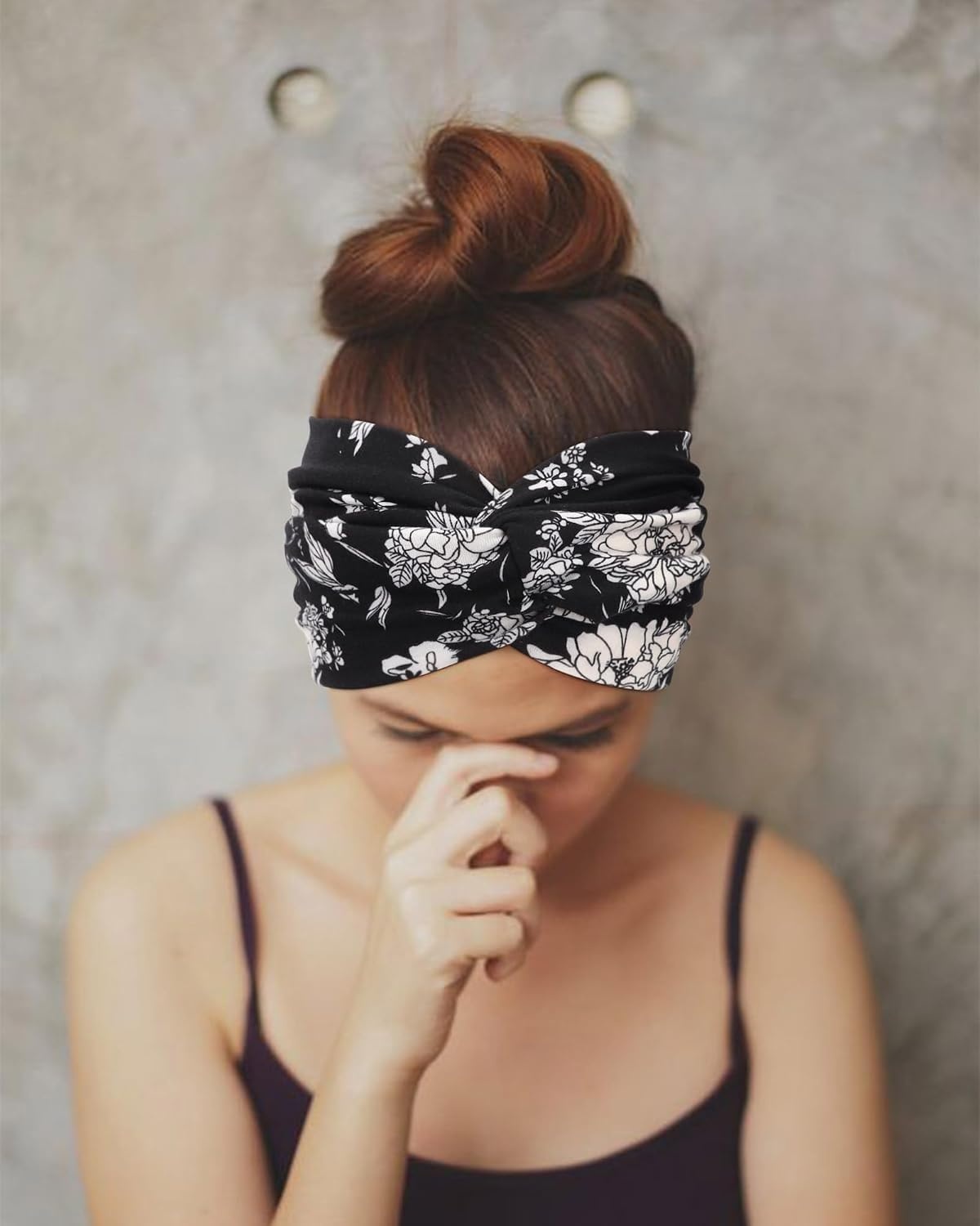 image:imageDRESHOW 8 Pack Headbands for Women Yoga Knotted Headbands Elastic Criss Cross Hair Accessories Sports Head Wrap Non Slip08 Pcs Printed Turbans Ea