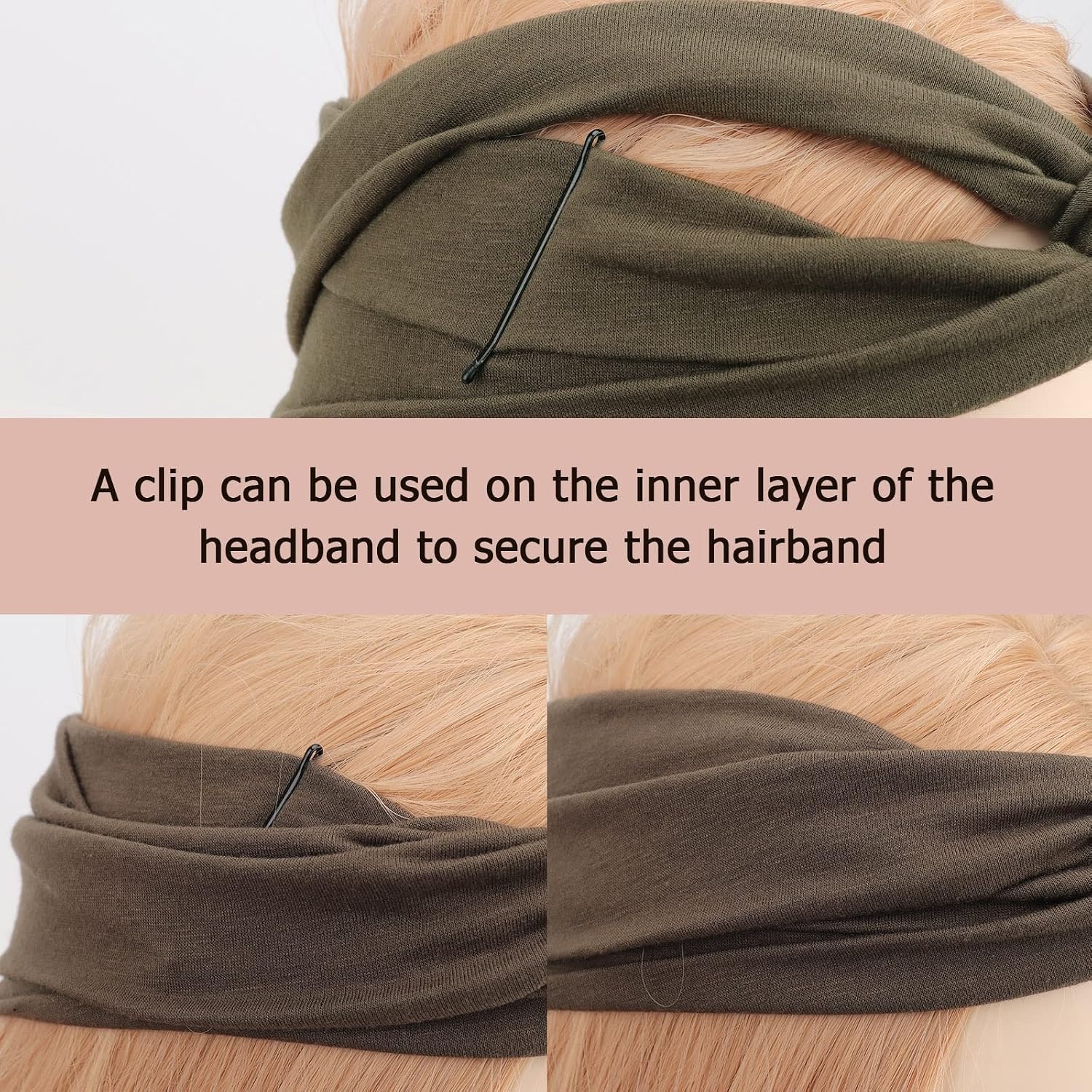 image:imageDRESHOW 8 Pack Headbands for Women Yoga Knotted Headbands Elastic Criss Cross Hair Accessories Sports Head Wrap Non Slip8 Pack Cross D