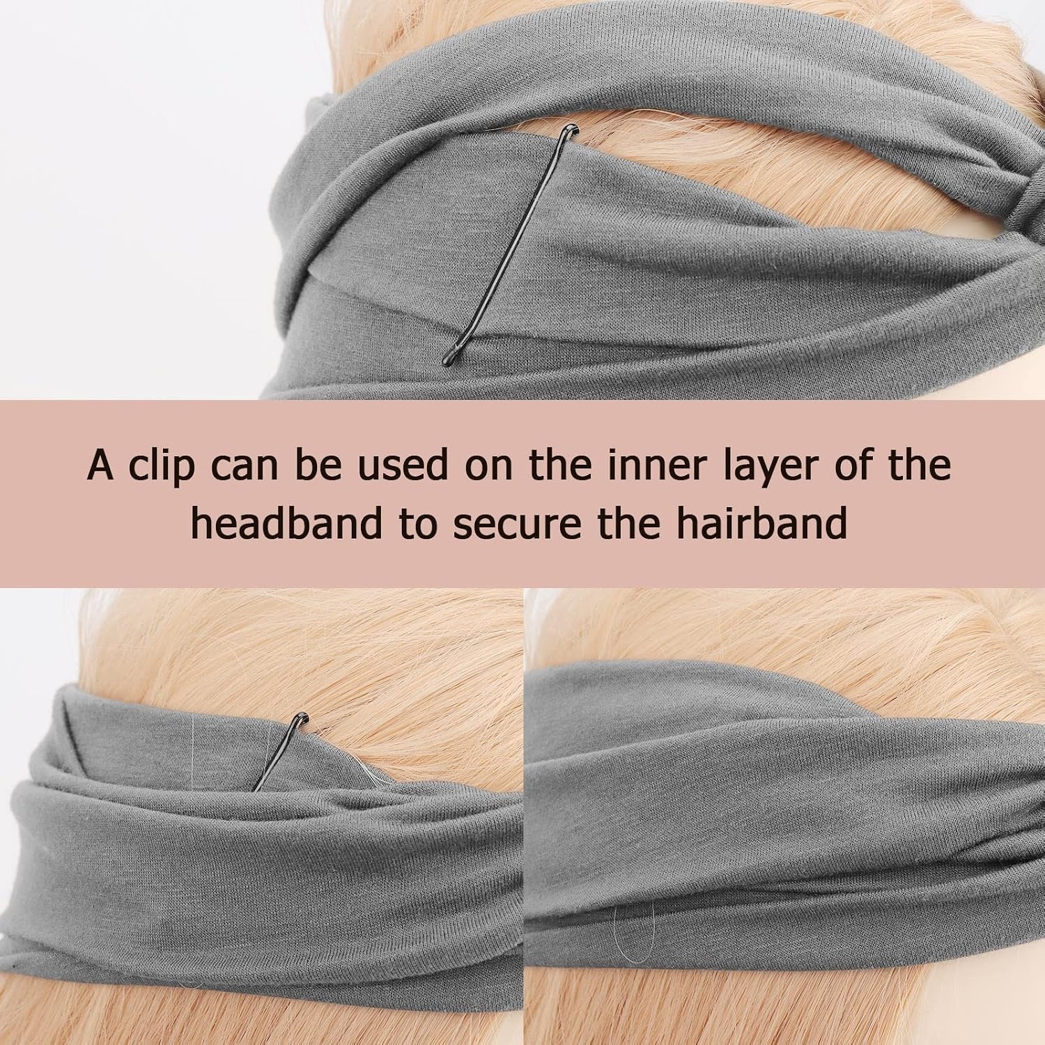 image:imageDRESHOW 8 Pack Headbands for Women Yoga Knotted Headbands Elastic Criss Cross Hair Accessories Sports Head Wrap Non Slip8 Pack G