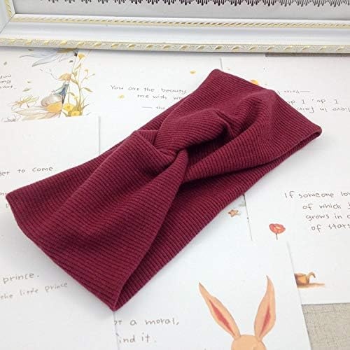 image:imageDRESHOW 8 Pack Headbands for Women Yoga Knotted Headbands Elastic Criss Cross Hair Accessories Sports Head Wrap Non Slip8 Pack Ribbing Cross Headbands
