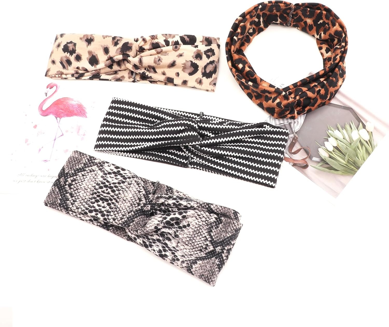 image:imageDRESHOW 8 Pack Headbands for Women Yoga Knotted Headbands Elastic Criss Cross Hair Accessories Sports Head Wrap Non Slip8 Pcs Cross Knotted B