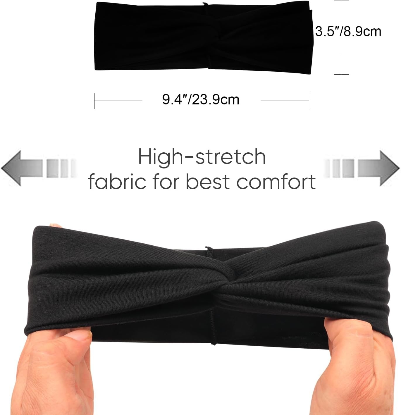 image:imageDRESHOW 8 Pack Headbands for Women Yoga Knotted Headbands Elastic Criss Cross Hair Accessories Sports Head Wrap Non Slip8 Pcs Cross Knotted B