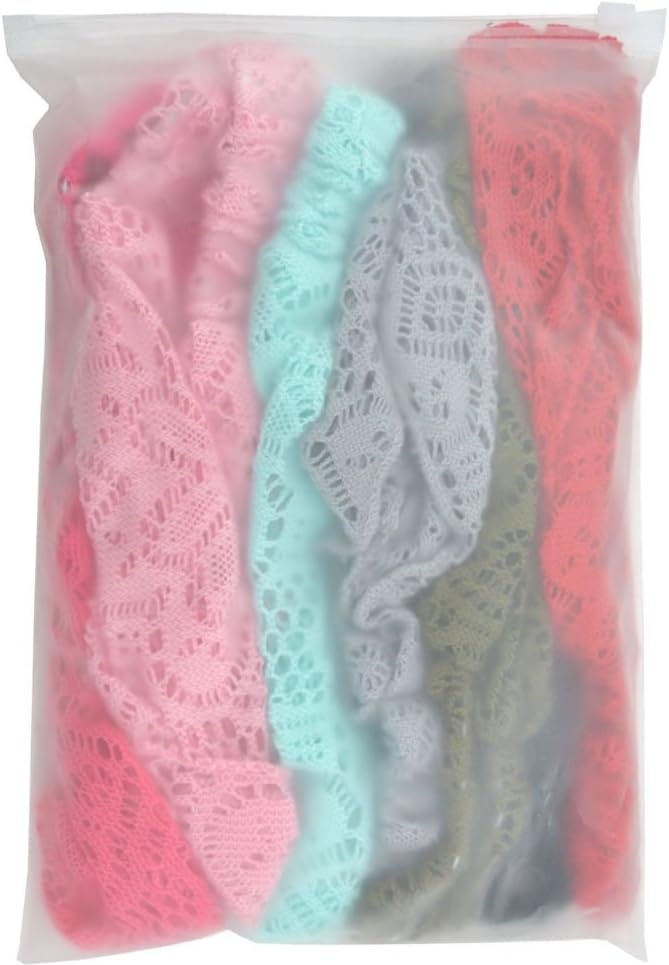 image:imageDRESHOW 8 Pack Headbands for Women Yoga Knotted Headbands Elastic Criss Cross Hair Accessories Sports Head Wrap Non SlipU8 Pack Lace Wide Headband a