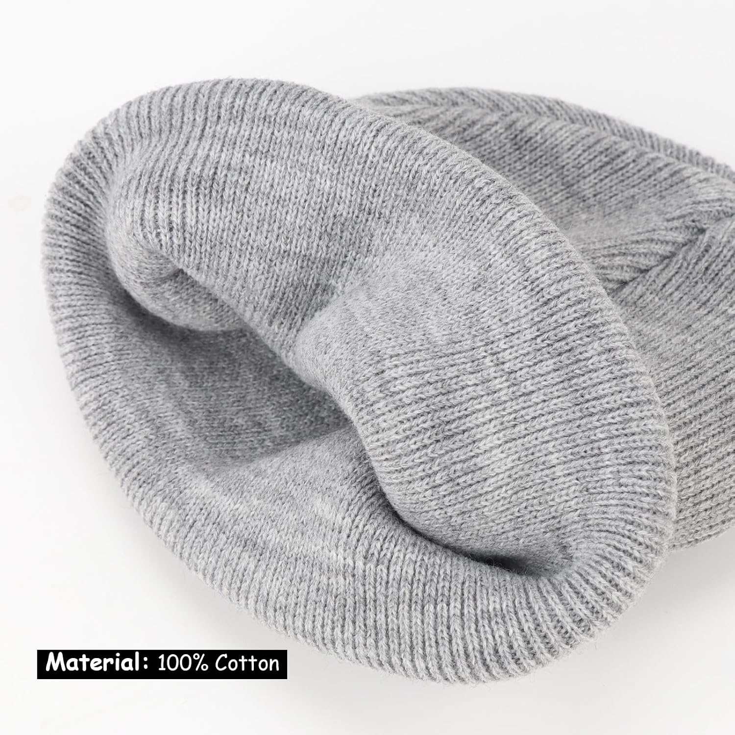image:imageDRESHOW BQUBO 3 Pack Baby Beanies Toddler Kids Winter Hats Soft Knit Hat for Baby Boys Girls Warm Cap Beanies4 Pack Knit Cap Beige Orange Light Grey Black