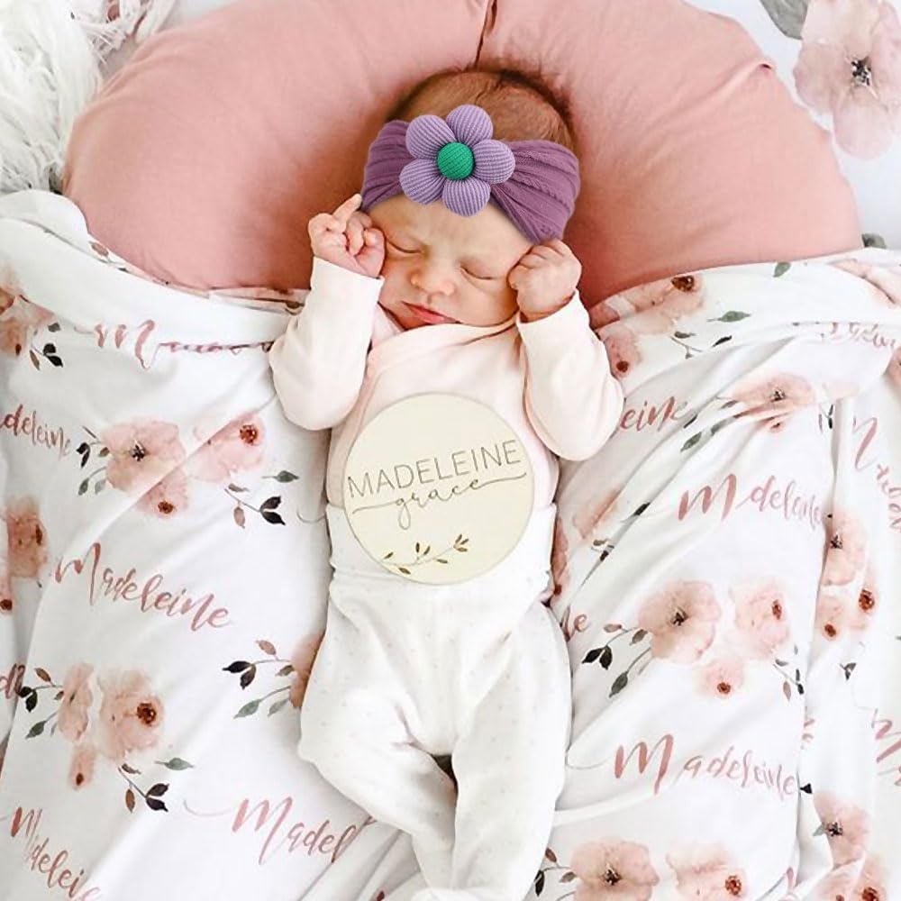 image:imageDRESHOW BQUBO Handmade Baby Headbands Soft amp Stretchy Hair Bands with Bows Nylon Bows Hairbands for Girls Newborn Infant Toddlers Hair Accessories 3 pack3 Pcs Barbie PinkCoffeePurple
