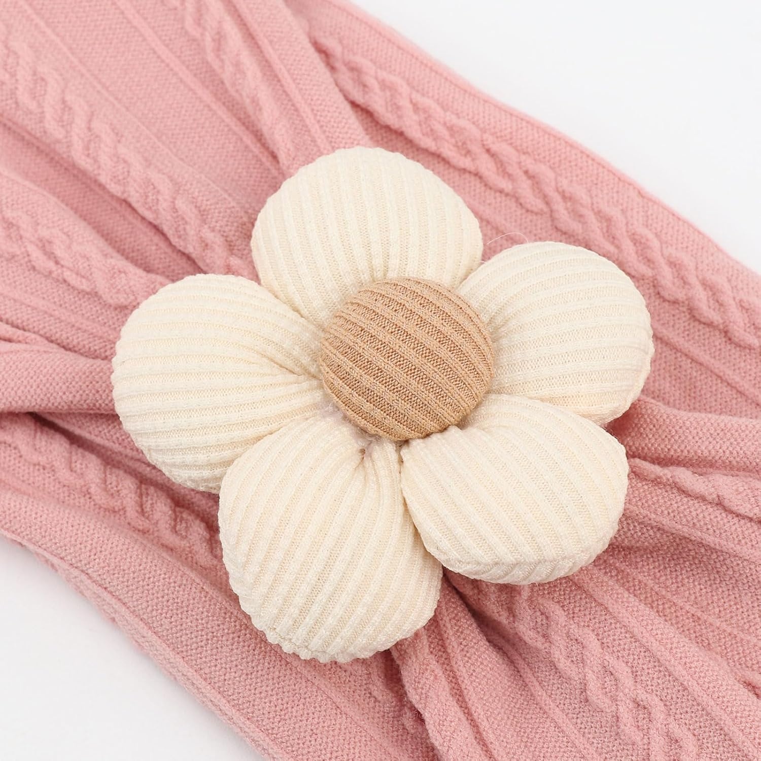 image:imageDRESHOW BQUBO Handmade Baby Headbands Soft amp Stretchy Hair Bands with Bows Nylon Bows Hairbands for Girls Newborn Infant Toddlers Hair Accessories 3 pack3 Pcs Light PinkPinkCoffee