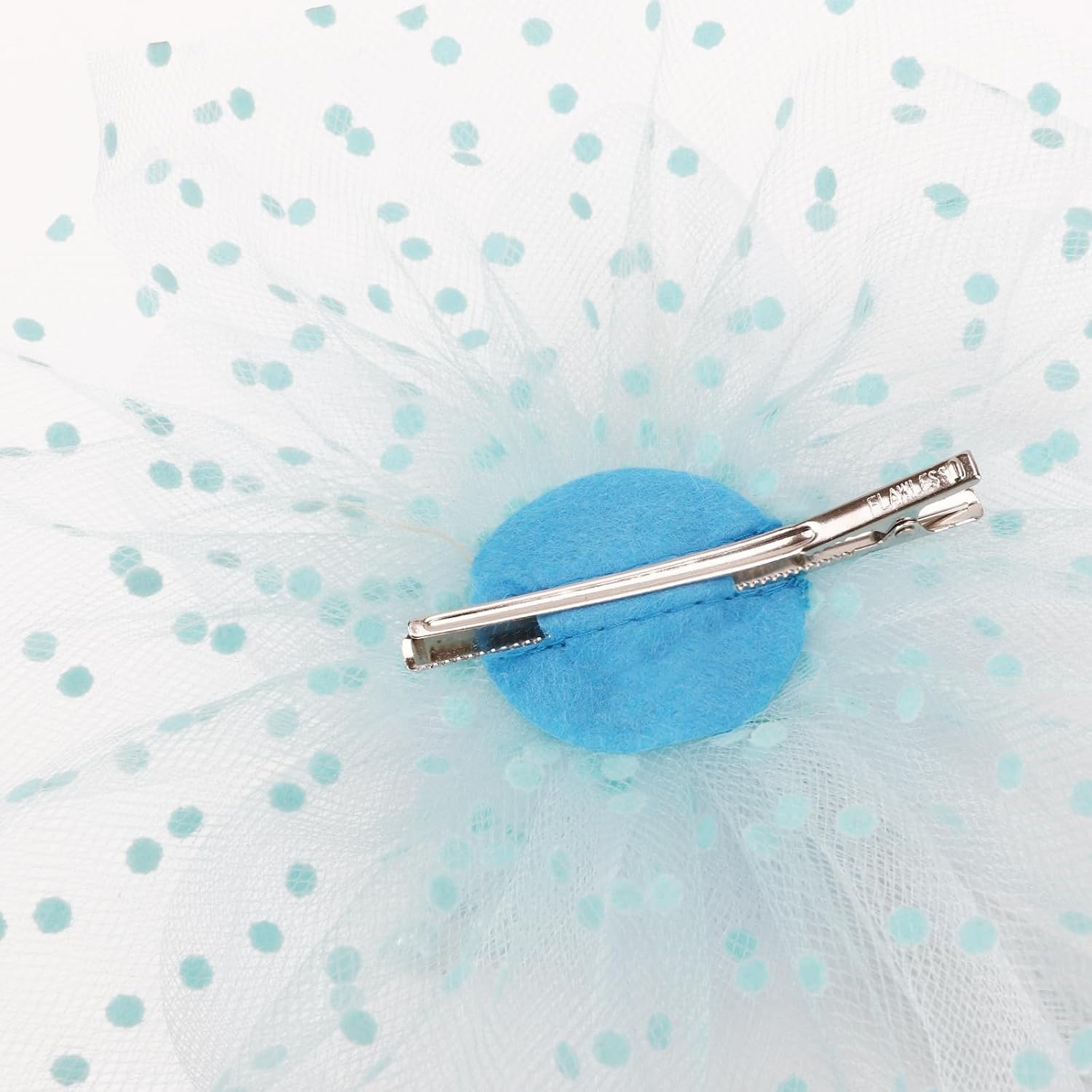 image:imageDRESHOW Fascinators Hat Flower Mesh Ribbons Feathers on a Headband and a Clip Tea Party Headwear for Girls and Women7 Diameter Light Blue