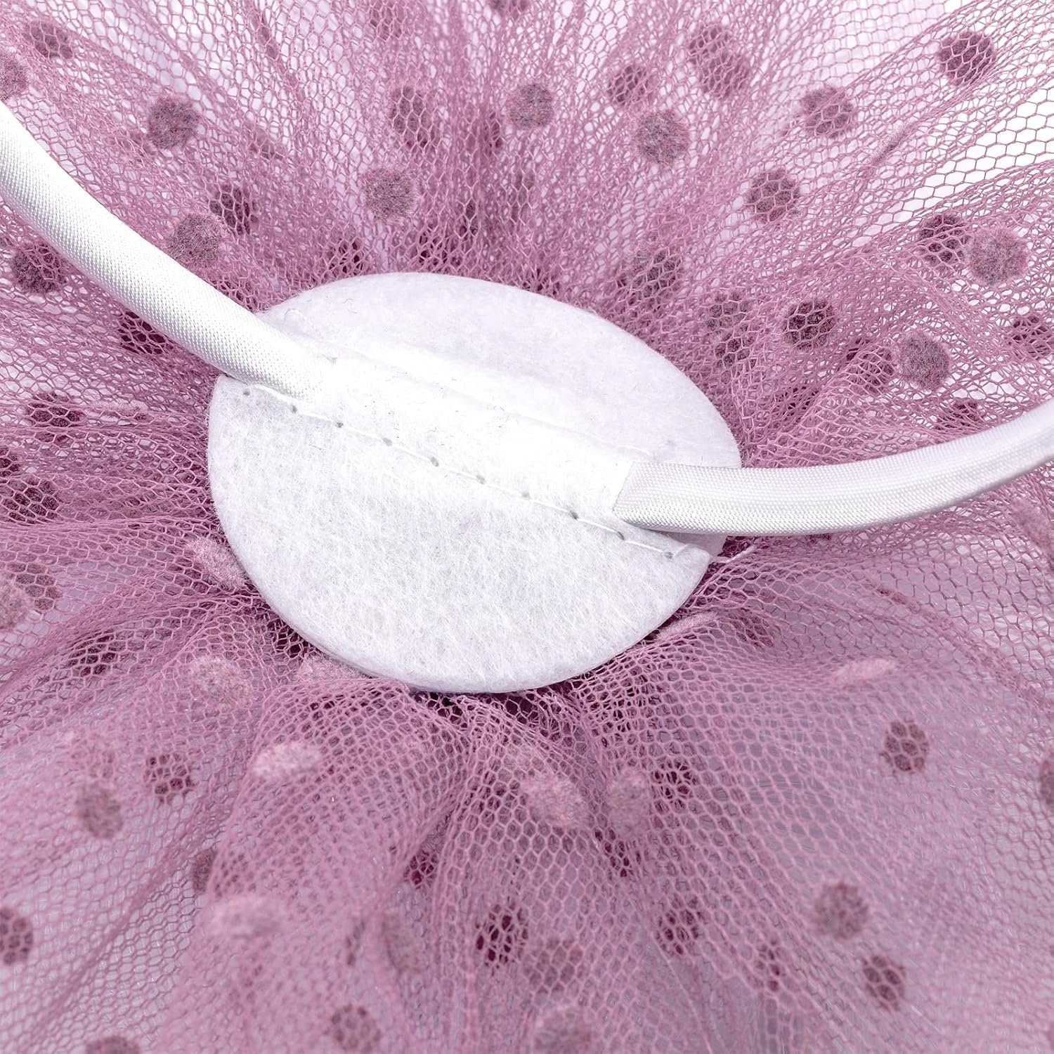 image:imageDRESHOW Fascinators Hat Flower Mesh Ribbons Feathers on a Headband and a Clip Tea Party Headwear for Girls and Women7 Diameter Light Purple